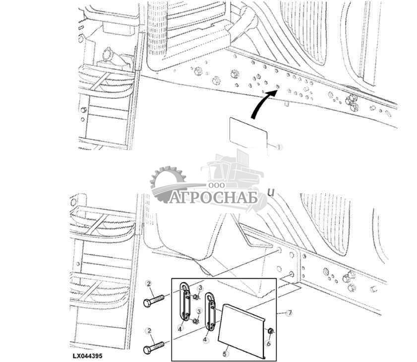 ОГРАНИЧИТЕЛЬНАЯ ПАНЕЛЬ КРЫЛА С ПОВОРОТНЫМ КРЫЛОМ (С ПЕРЕДНИМ ПОГРУЗЧИКОМ) — КОМПЛЕКТ ДЛЯ УСТАНОВКИ В ПОЛЕВЫХ УСЛОВИЯХ 